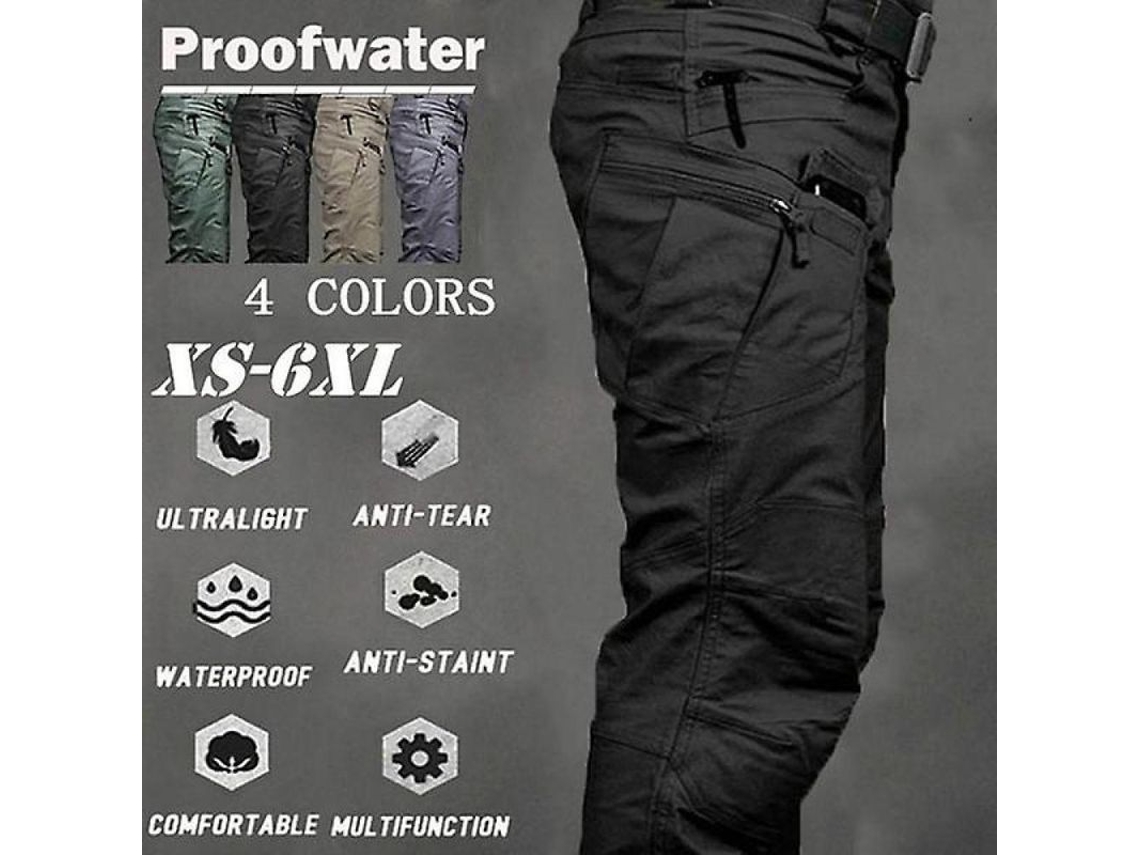 Rebe-calças Táticas Masculinas Com Múltiplos Bolsos Resistentes Para Esportes Ao Ar Livre, Trekking, Treinamento E Swat S Negro