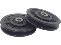 Polia omnidirecional de nylon de 90 mm com rolamento, para equipamentos de ginástica, portas de garagem e portões deslizantes, carga máxima de 300 kg.