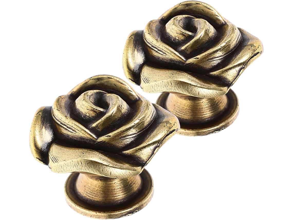 Conjunto De 2 Puxadores De Porta Vintage Rosa Para Móveis E Armários.