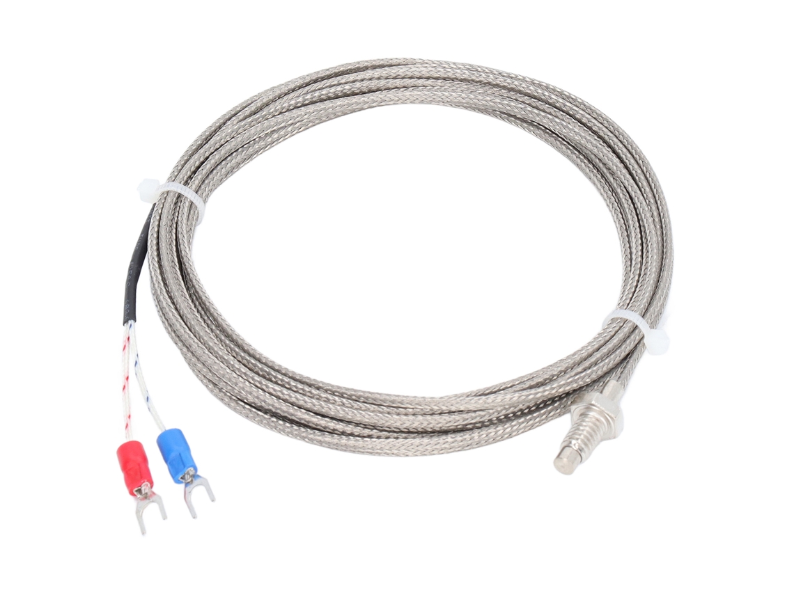 Laxiscreed Sensor De Temperatura K-type Com Rosca, 2 Fios, 4 Metros Para Processos Industriais
