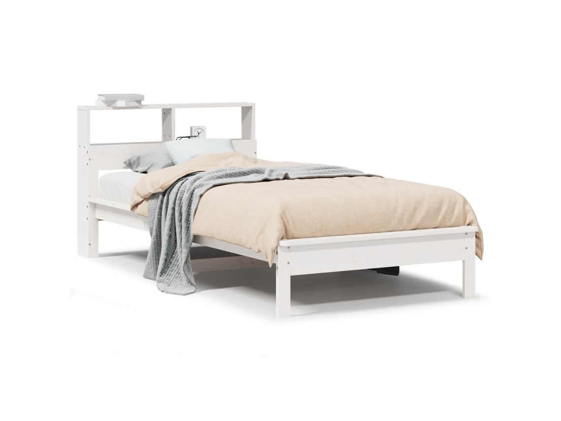 Bookcase Bed, Bookcase Beds Vidaxl Branco Madeira De Pinho (90 X 190 Cm)