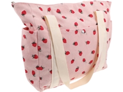 Bolsa De Ombro Feminina Branca Estilo Morango, Pequena Bolsa Quadrada Canelada Com Bolso Lateral.