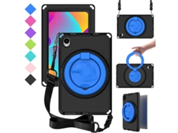 Capa Híbrida Eva‑pc Anti‑choque Com Moldura Halinuia, Cor Preta Para Tcl Tab 8 Le / Wifi 2023