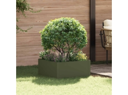 Vidaxl Acabamento Para Gramado 60 X 60 X 35 Cm Aço Verde-azeitona