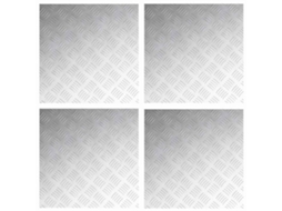 Degrau Quadrado 4 Peças Prateado 50 X 50 Cm Alumínio MAISON EXCLUSIVE