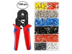 Ferramenta De Crimpagem De Bornes Elétricos Com 1200 Terminais 0.25-10mm Incluídos Kit Profissional Ajustável Automaticamente
