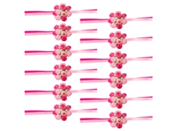 Conjunto de 12 Pulseiras de Flores para Noivas, Damas e Casamentos LAXISCREED