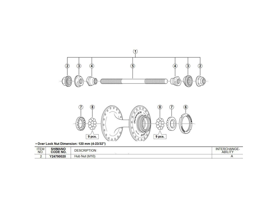 Shimano Hb-7710 M10