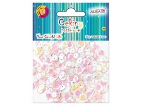 Delicado enfeite de lantejoulas rosa, tom suave, 10g Aliga