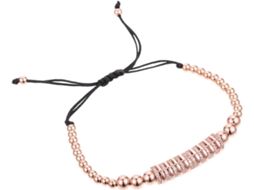Pulseira Encantadora De Cobre Com Contas Tubulares Curvas, Acabamento Delicado E Estilo Único, Para