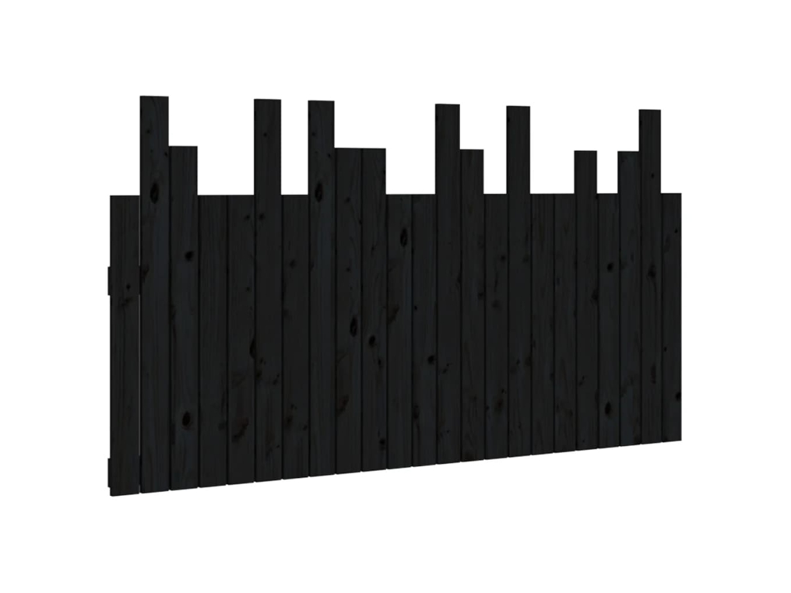 Cabeceira de Parede MAISON EXCLUSIVE em Madeira de Pinho Maciça Preto (146,5x3x80 cm)