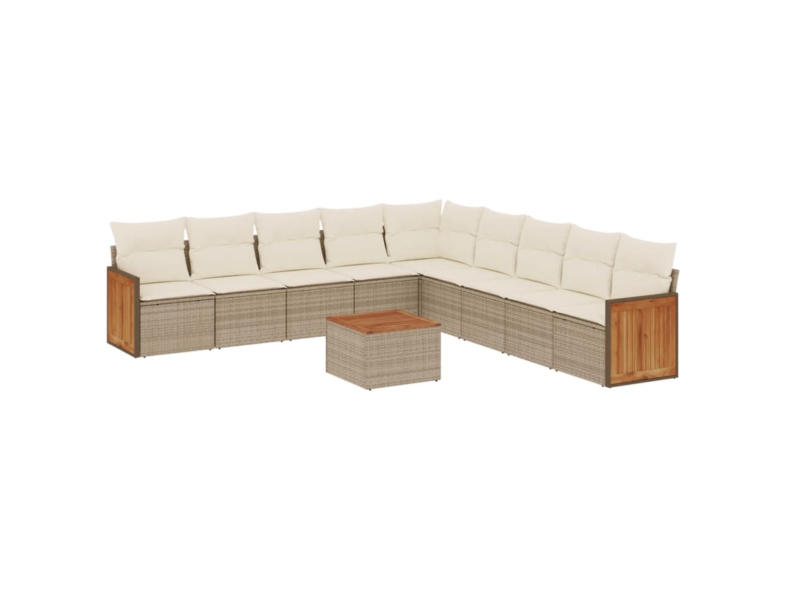 Garden Sofa Set, Garden Sofa Sets Vidaxl Bege Rattan / Vime (n/a)