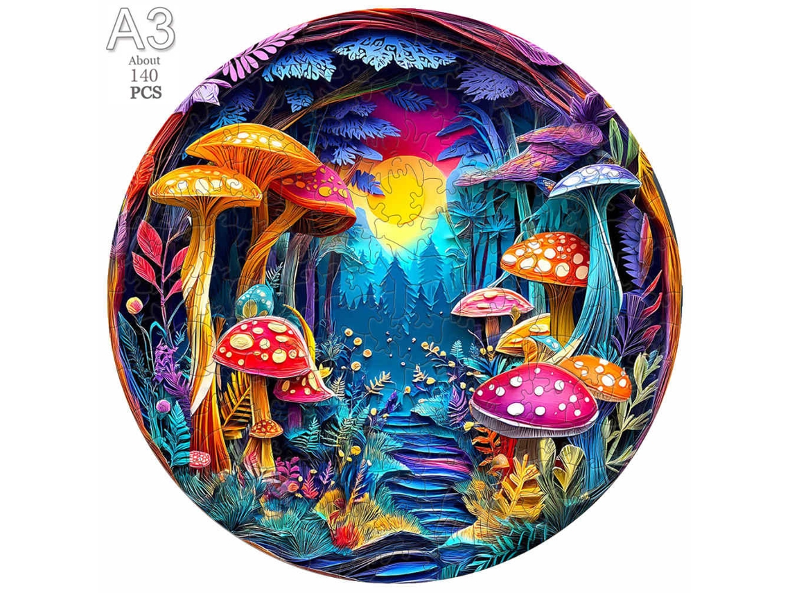 Quebra Cabeça De Madeira Com Animais, Brinquedo Para Adultos E Crianças, Conjunto De Quebra Cabeças Em Formato De Círculo, Present Aquaforge