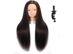 Cabeça de Manequim SFUSHOS, 80% Cabelo Humano, 66cm