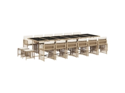 Garden Dining Set, Garden Dining Sets Vidaxl Bege Rattan / Vime (n/a)