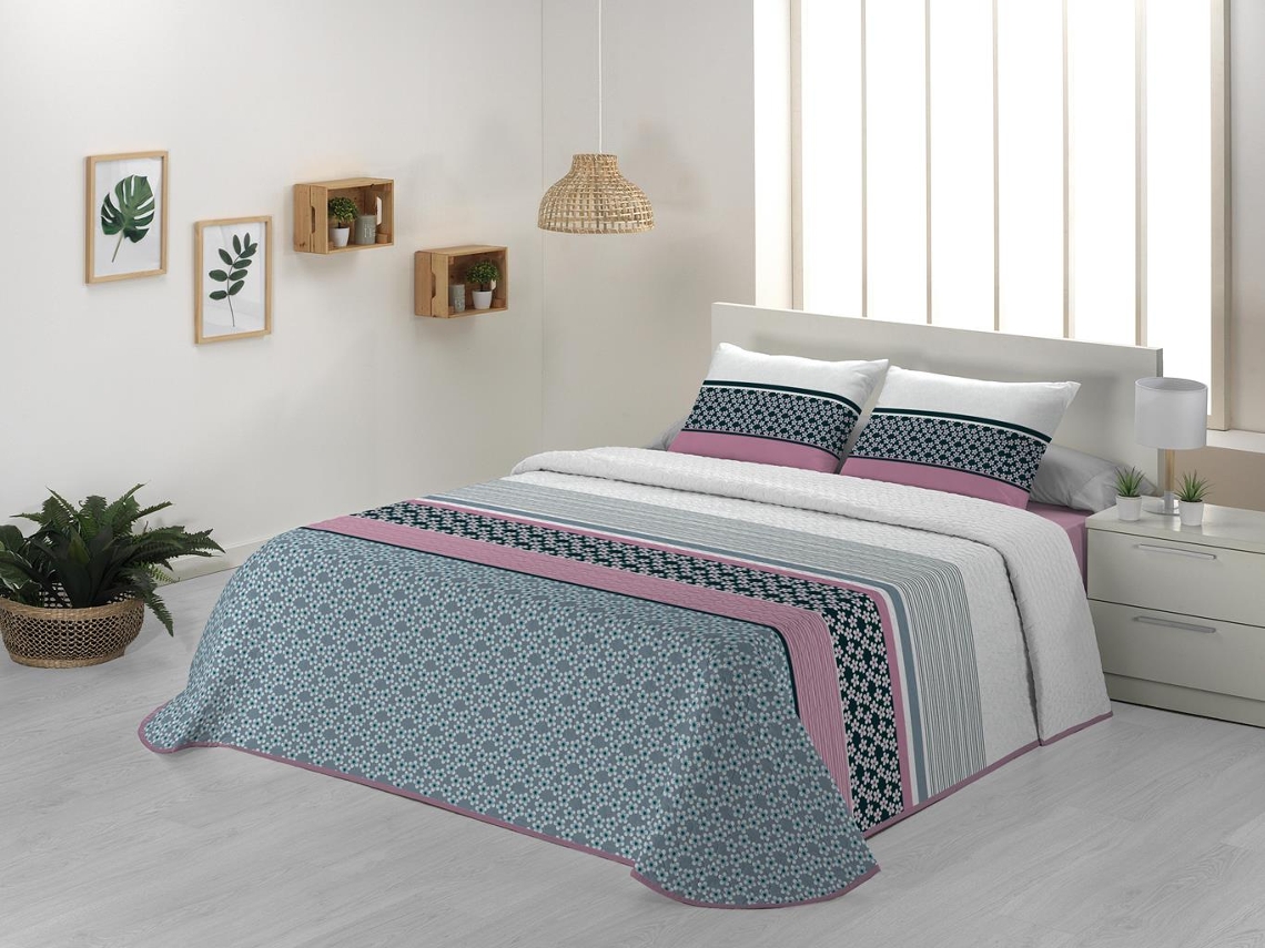 Colcha JVR Milos (Poliéster - Azul - 160 cm)