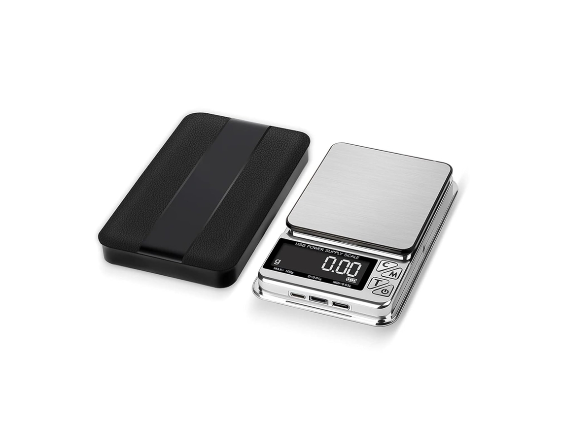 Balança De Bolso Joias, Balança De Cozinha 100g 500g, Carregamento Usb, Alta Precisão, Aço Inoxidável, Visor