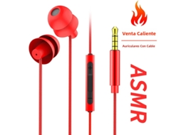 Fones De Ouvido Sem Fio (vermelhos, 3,5 Mm), Asmr Estéreo Para Dormir Com Graves Potentes, De Silicone.