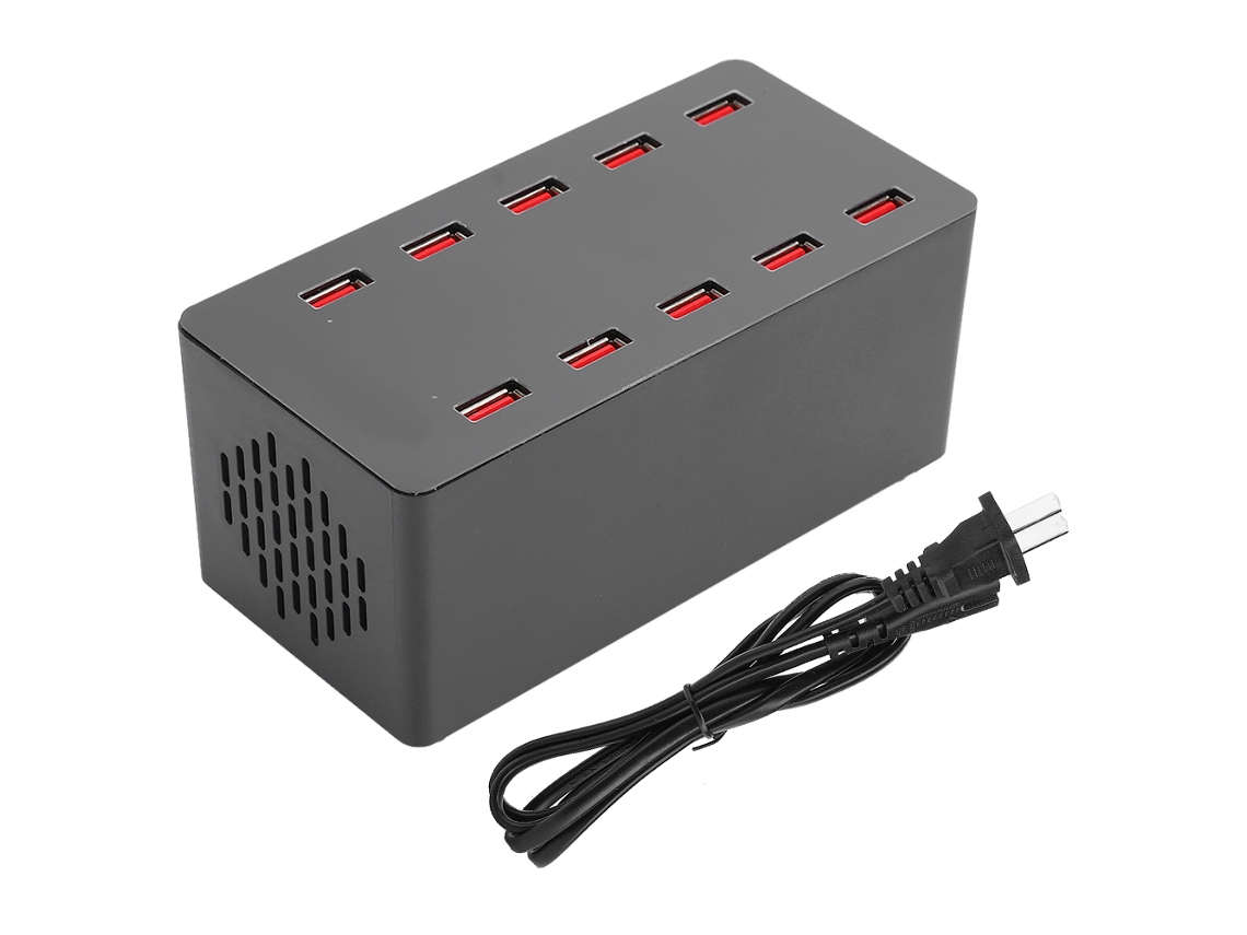 Carregador Multi porta EOOCOO (10 Portas Inteligente, Compatível com Android e Apple)