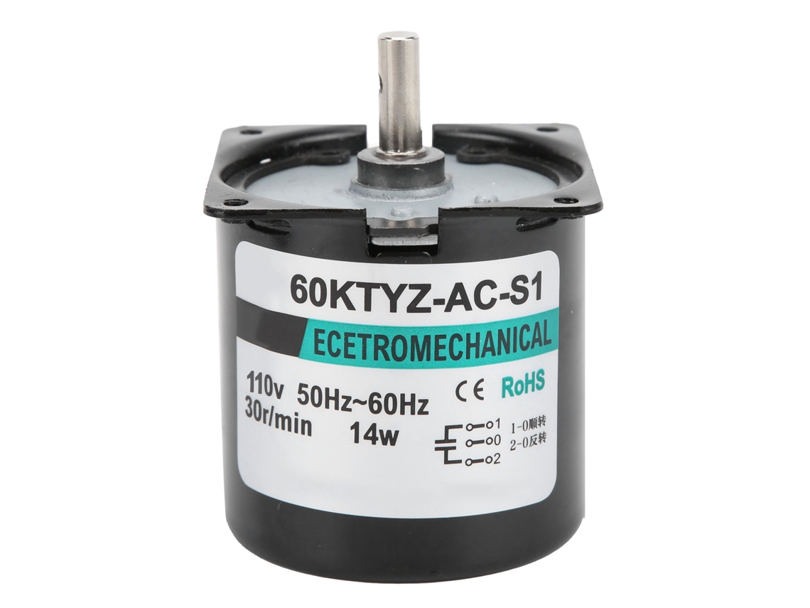 Motor Síncrono Ac 14w Iman Permanente Baixa Velocidade 30rpm Eixo Central Alto Torque Xd60ktyz Ac110v