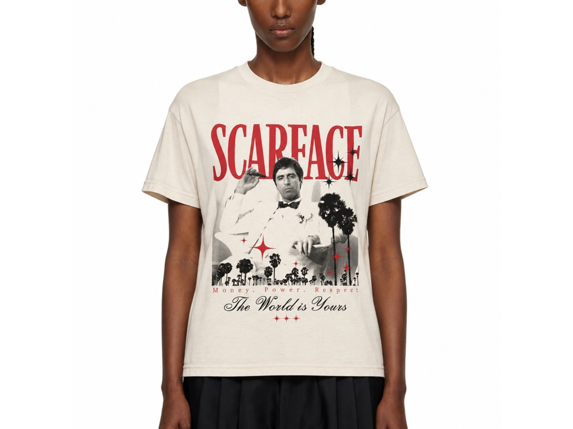 Rockinstone Scarface The World Natural T-shirt Size:l