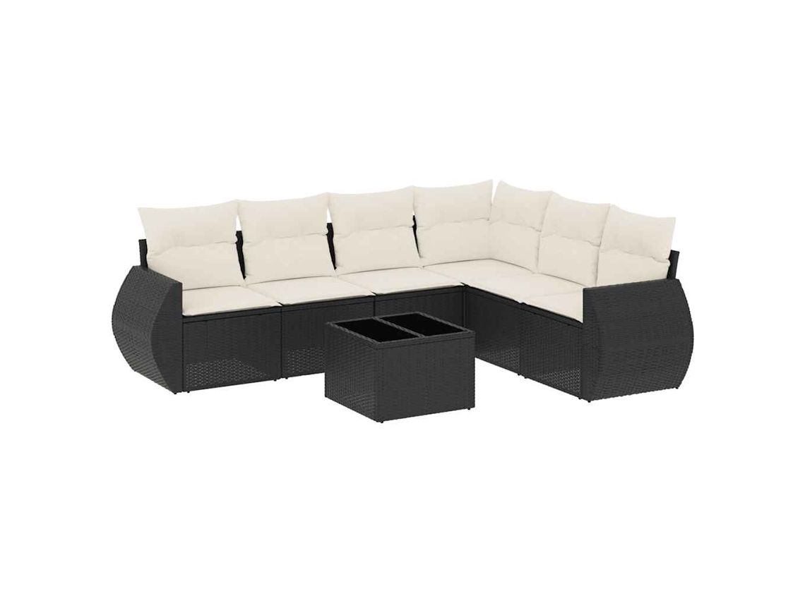 Garden Sofa Set, Garden Sofa Sets Vidaxl Preto Rattan / Vime (n/a)