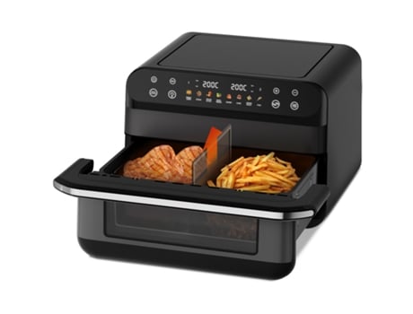 Fritadeira sem Óleo ADORMII DualCook Pro 10L (Preto - - Dois Cestos com Controlo Independente -  3D Air - 8  Modos)
