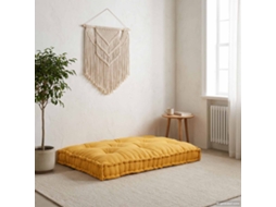 Vidaxl Travesseiro Para Sofá Pallet Amarelo 120 X 80 X 12 Cm Tecido