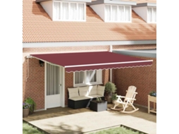 Vidaxl Toldo Retrátil Automático 450x300 Cm Bordô