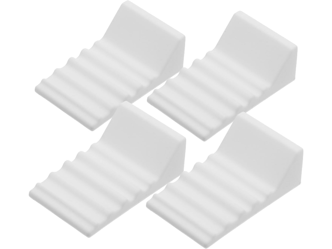Protetores De Silicone Para Lixeiras Cozinha, Brancos, Antiderrapantes E Duráveis, Para Evitar Recuos E Proteger Móveis