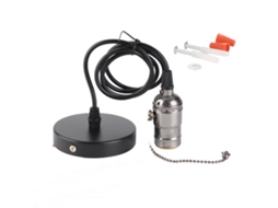 2026 porta Lámpara Colgante Vintage E26 Con Interruptor de Cadena para Techo (negro)