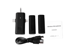 2026 sistema de Microfone Lavalier Sem Fio 3 em 1, Microfone Clip Lapel Mini para Vlog Gravação