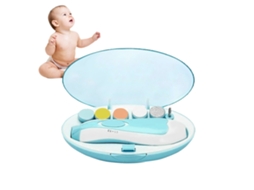 Lurelia Lima Elétrica Para Unhas De Bebé, Em Abs, Com Cabeça Giratória 360°, Portátil, Com Estojo, Para Bebé E Criança