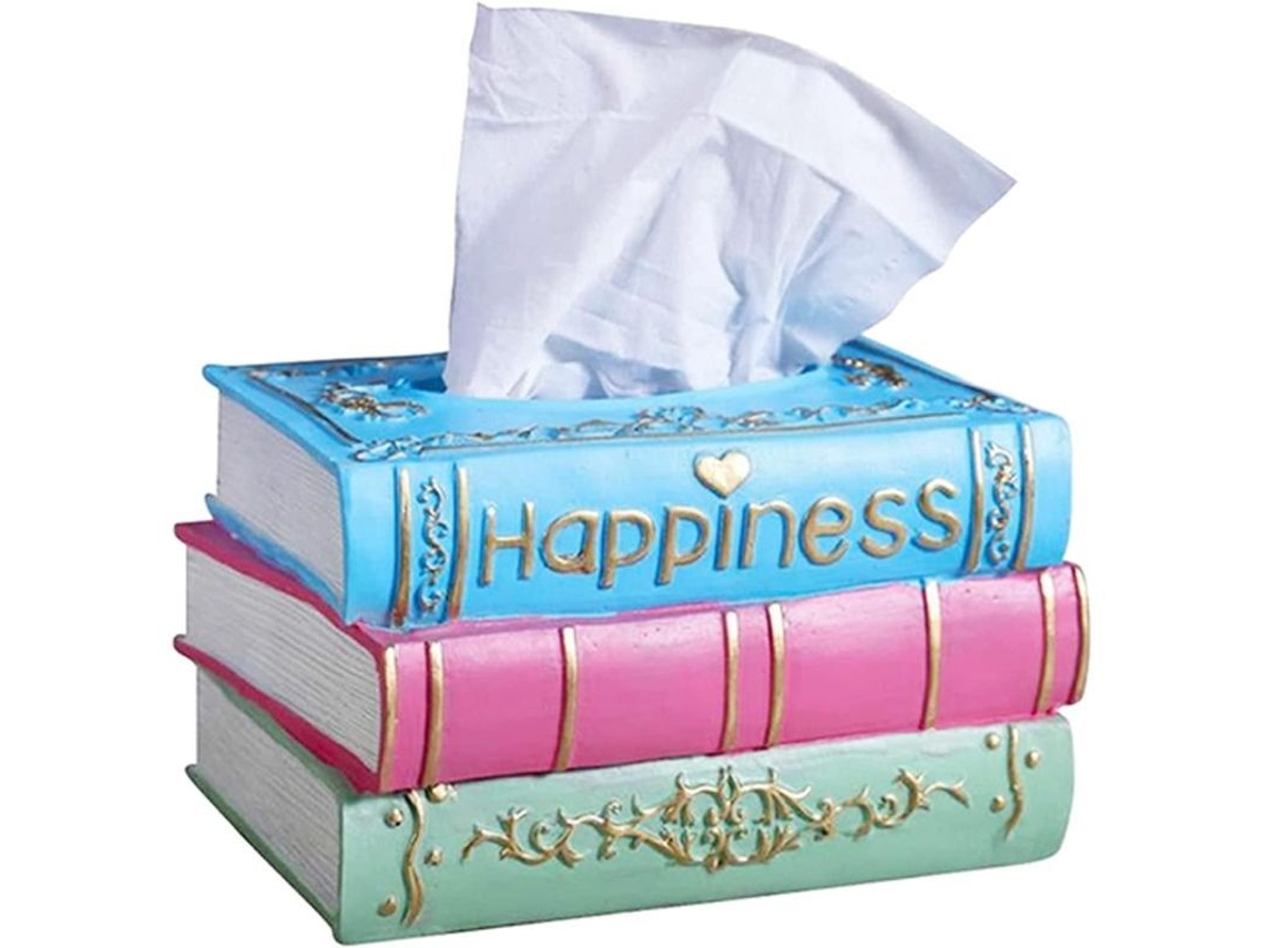 Caixa de papel higiênico empilhável de madeira em estilo vintage antigo, elegante dispensador para sala de estar e quarto.