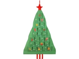Calendário Do Advento Reutilizável Em Tecido, Organizador Em Formato De Árvore De Natal |