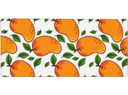 Mousepad Grande para Computador com Estampa de Manga e Folhas, Base Borracha Antiderrapante, 40 X 90 Cm