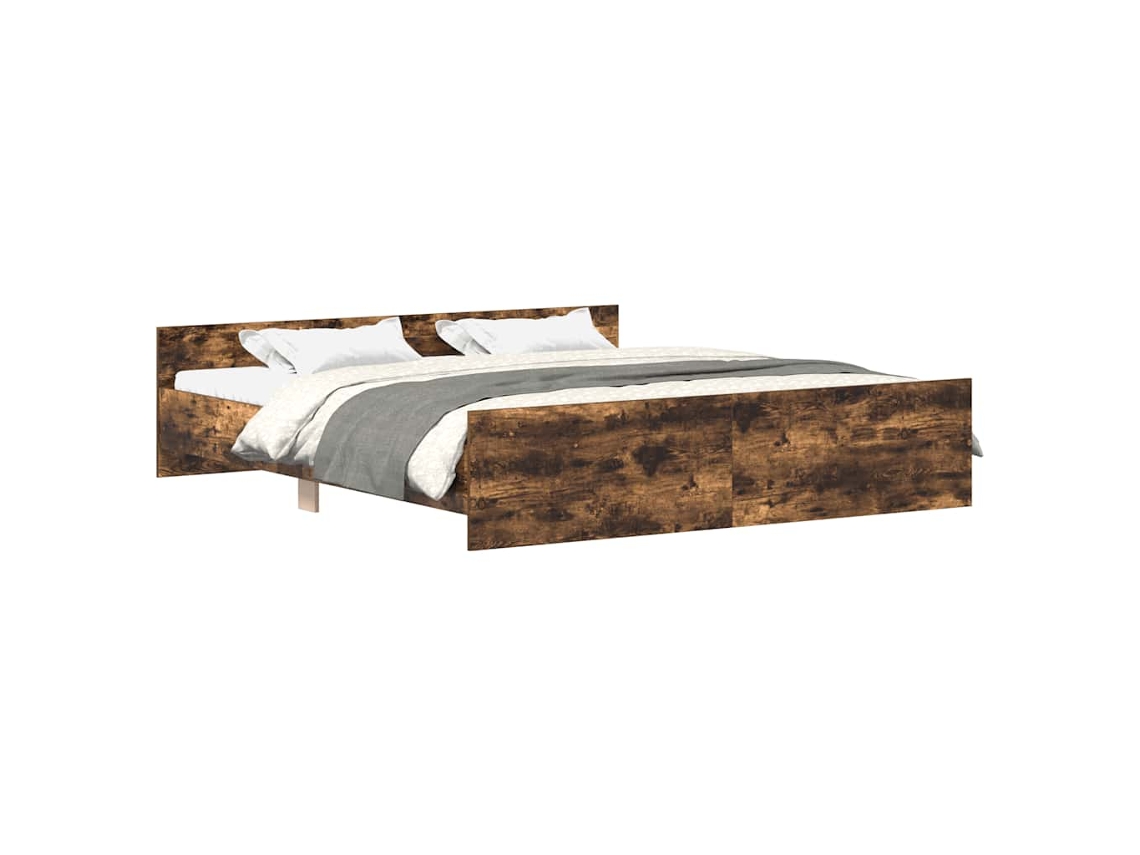 Bed Frame, Bed Frames Vidaxl Marrom Madeira Processada (180 X 200 Cm)