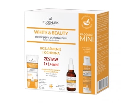 Flos Lek White Beauty Kit De Clareamento E Proteção Com Creme 30 Ml, Peeling 30 Ml, E Tônico 50 Ml. Floslek