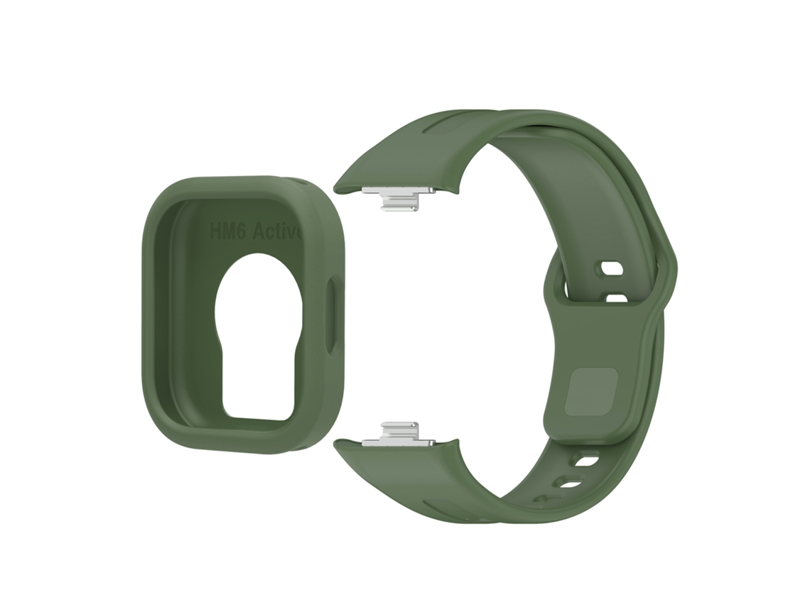 Capa Protetora De Silicone E Pulseira Para Redmi Watch 6 Active, Azul, Panoona