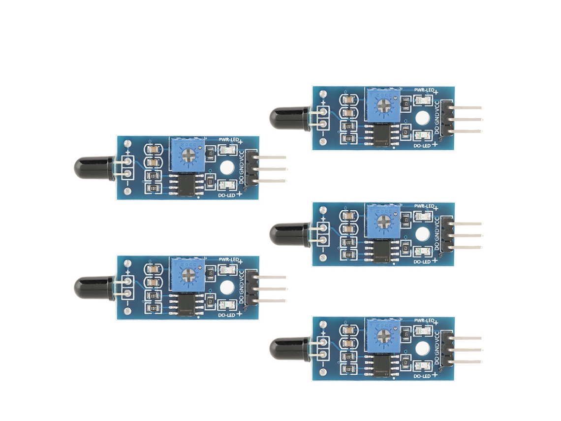 5 Peças Módulo Sensor de Chama Ir para Detecção Inteligente de Chama