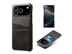 Capa Porta-cartões Skalo Para Iphone 17 Pro Em Couro Pu - Preta