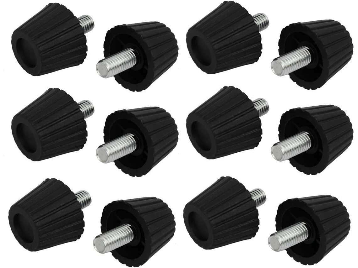 Parafuso de Base de Plástico M8x15mmx35mm para Deslizador de Móveis, Pé Nivelador Ajustável, 12 CHABERLU