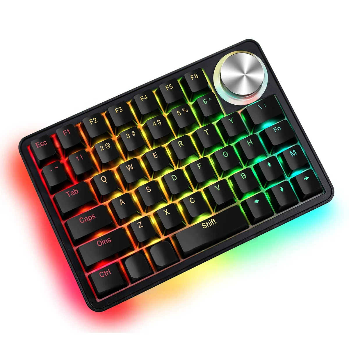 Teclado Bluetooth Tri-mode Para Uso Com Uma Mão, Com 45 Teclas (preto)
