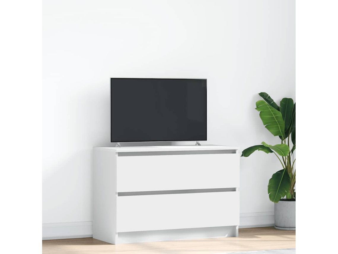 Vidaxl Móvel De Tv 80x35x54 Cm Derivados De Madeira Branco