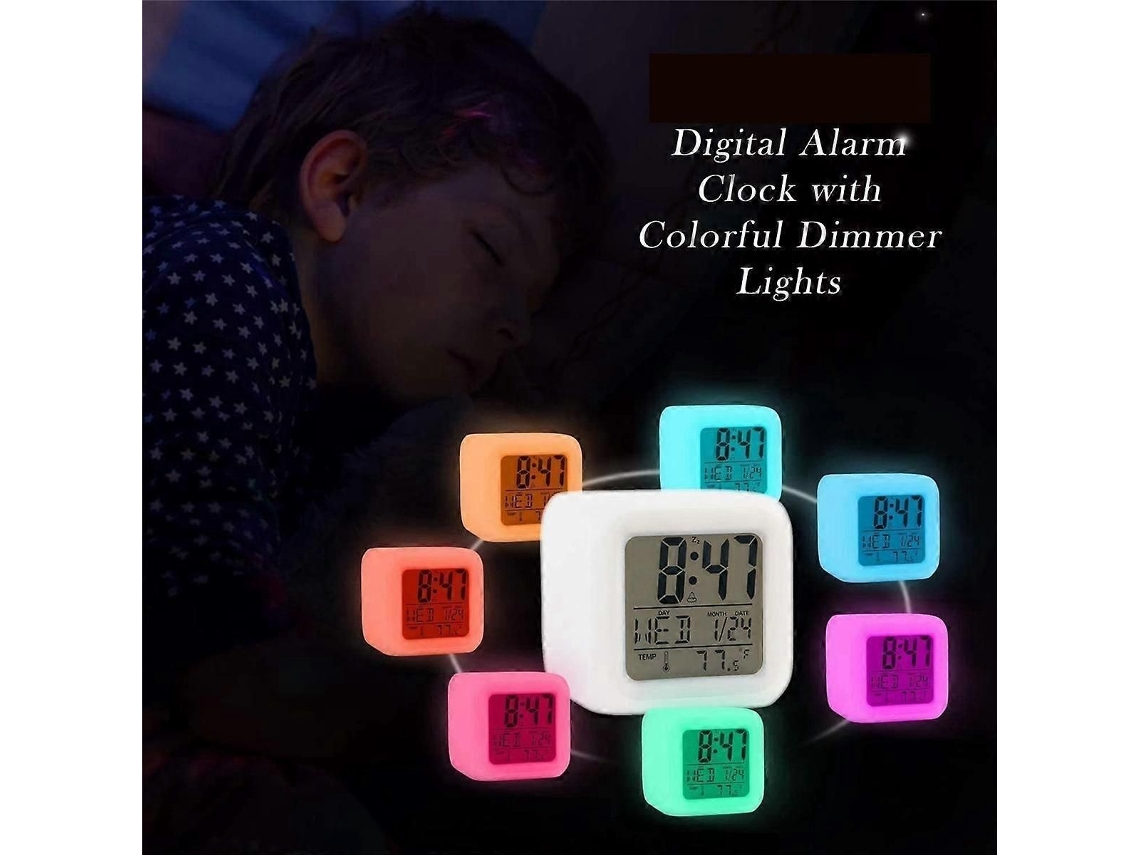 Despertador Digital De Viagem Com Visor Led De Hora/data, Para Quarto E Mesa De Cabeceira