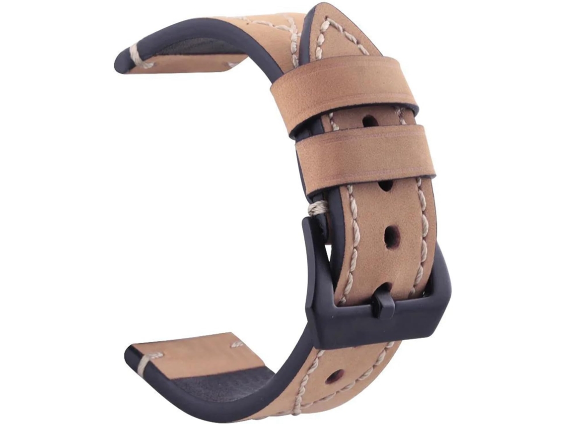 Pulseira de couro de 26 mm confortável e resistente para relógio com fivela de aço inoxidável S/MARCA