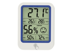 Termômetro e Higrotermógrafo Digital Inoomp com Visor Lcd, Mini Medidor de Temperatura e Umidade para Ambientes CHABERLU