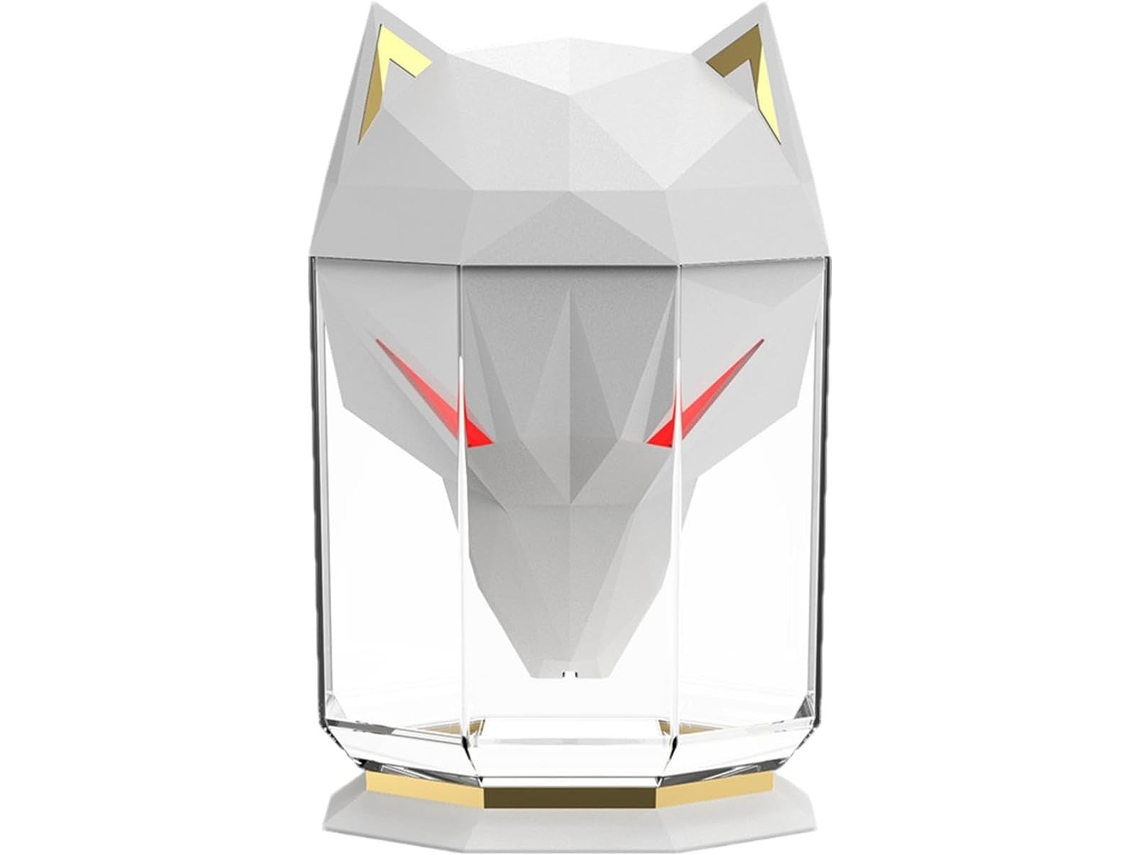 Umidificador Wolf Design, Rgb Com Mudança De Cor, Luz Noturna Led 7 Cores