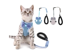 Arnés Para Gatos Com Correa Anti Escape Ajustável, Colete Para Gatinhos Macio E Transpirable, Pacote De 2