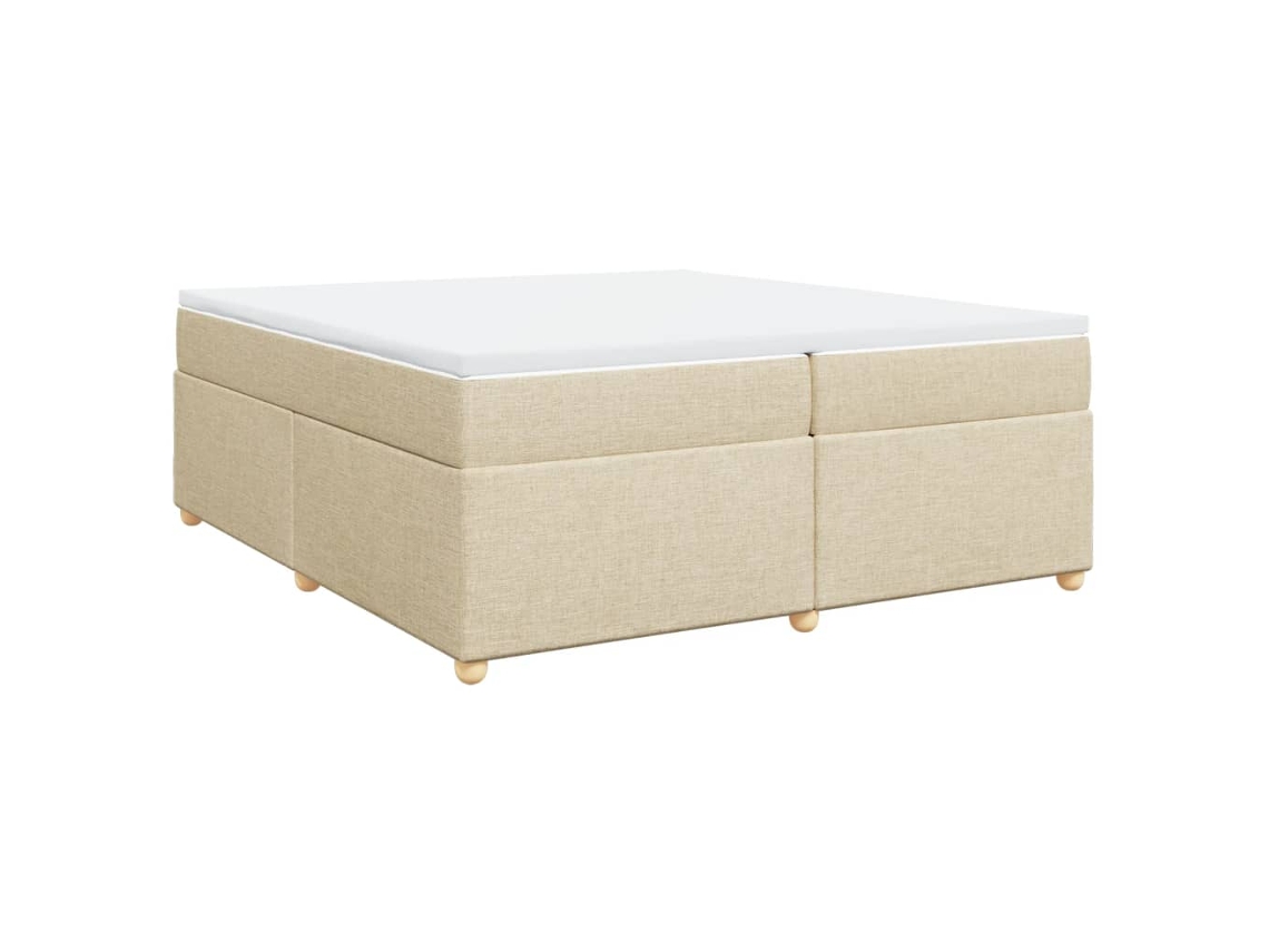 Cama Box Spring Vidaxl Creme Tecido (200 X 200 X 71 Cm)